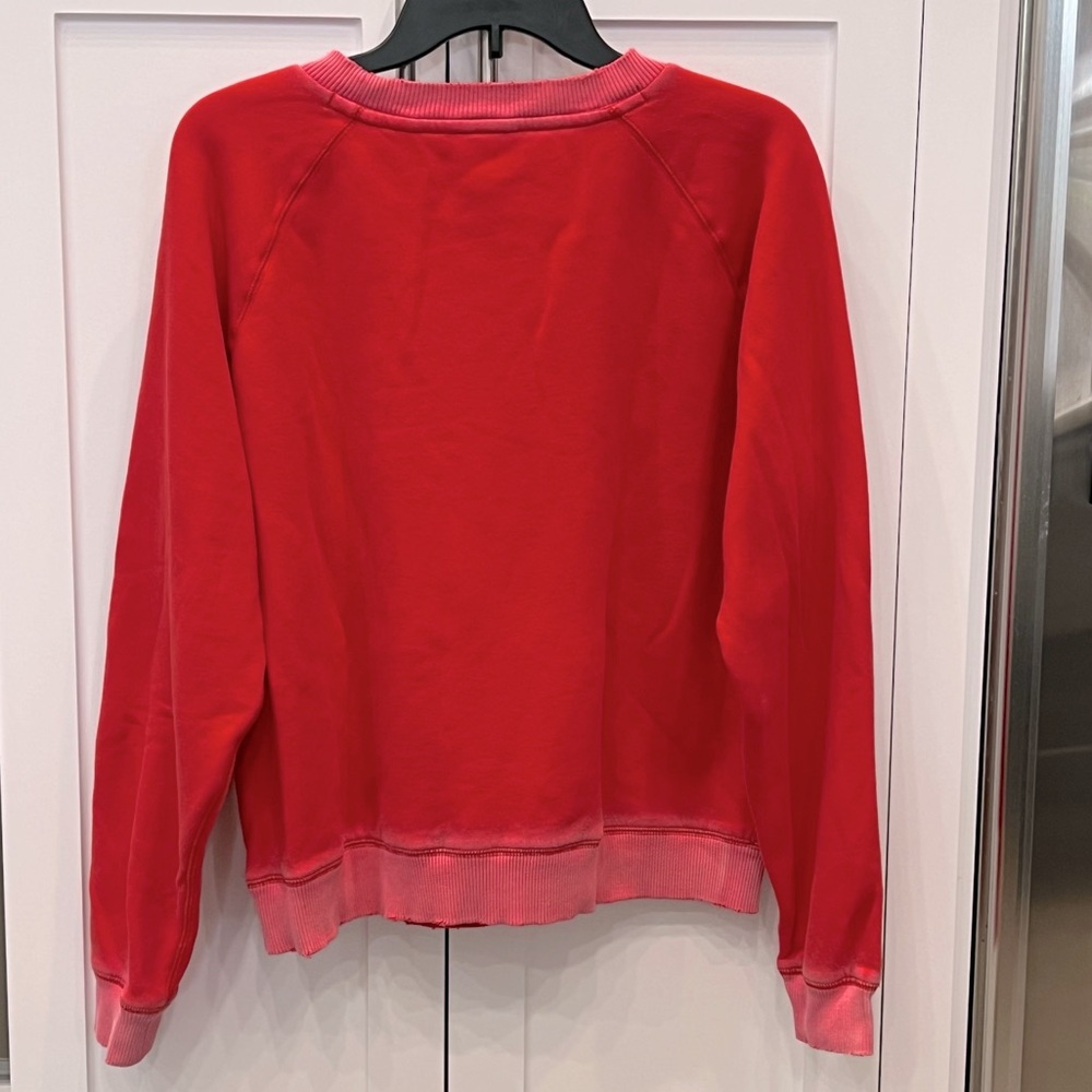 PINK Victoria’s Secret Red Varsity Crewneck Sweatshirt - Picture 9 of 10